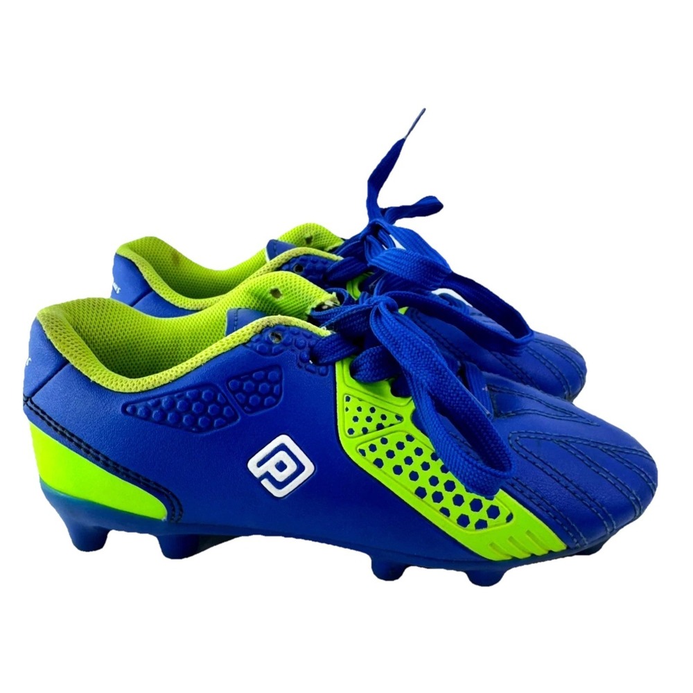 Dream Pairs Soccer Cleats Kids Size 11 Blue Green Lace Up Low Top Athletic Shoes